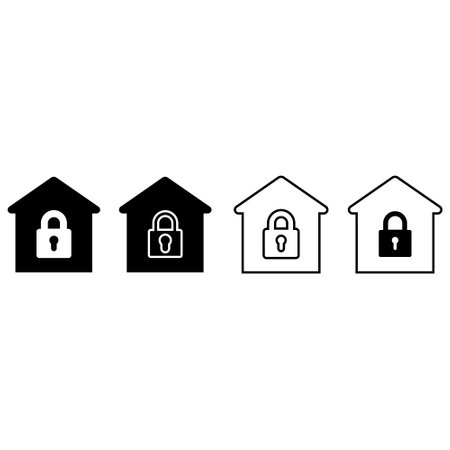 house vector icon set. home illustration sign collection. building symbol.のイラスト素材