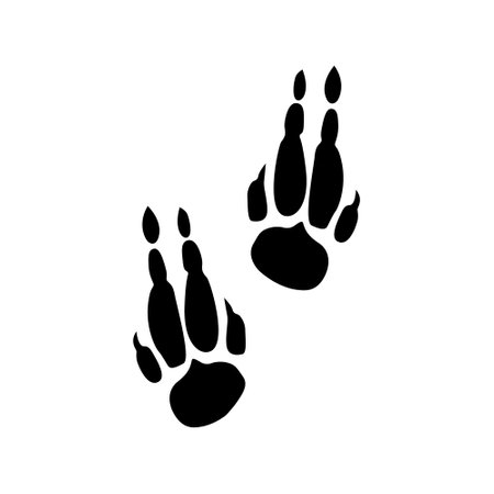 Dinosaur track vector icon. Dinosaur Footprint illustration sign. trace symbol or logo.のイラスト素材