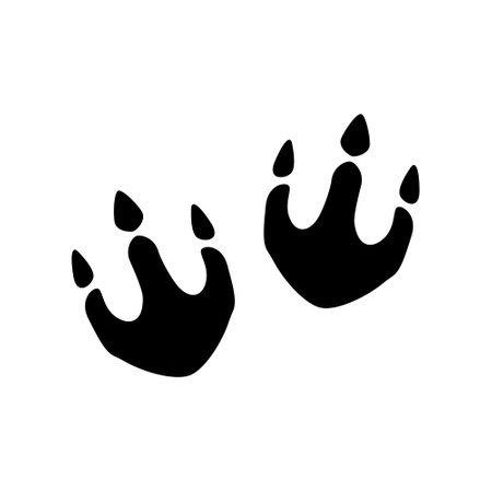 Dinosaur track vector icon. Dinosaur Footprint illustration sign. trace symbol or logo.のイラスト素材