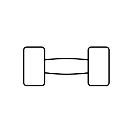 Dumbbell icon vector set. barbell sign collection. body-building symbol. sport logo.のイラスト素材