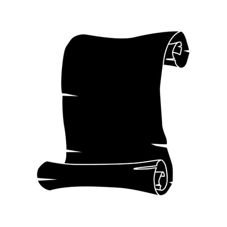 Scroll paper icon vector. Parchment illustration sign. Chronicle symbol or logo.のイラスト素材