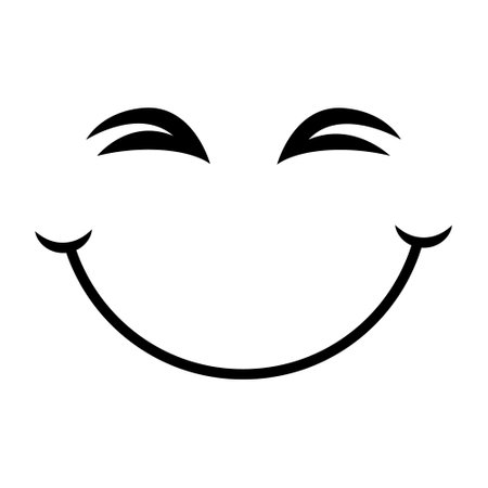 Smiley face icon vector. Happy face sign. laugh symbol or logo.のイラスト素材