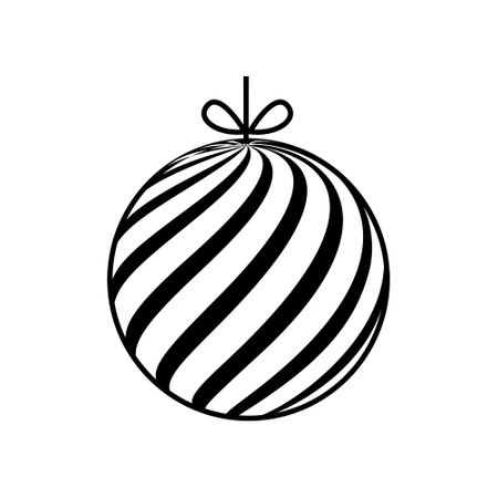 Christmas ball icon vector set. christmas toy illustration sign collection. new year symbol.のイラスト素材