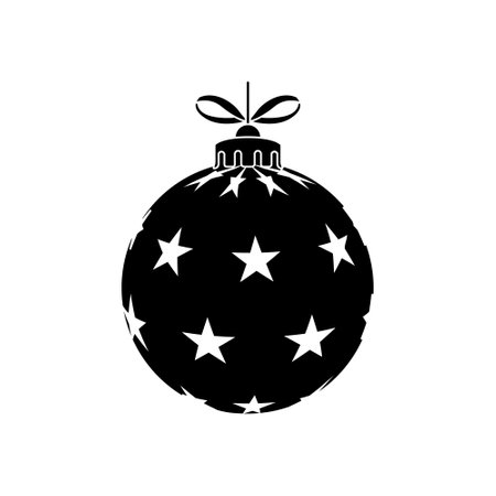 Christmas ball icon vector set. christmas toy illustration sign collection. new year symbol.のイラスト素材
