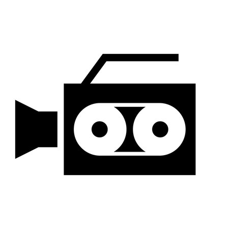 Video camera icon vector. Camcorder illustration sign. shooting symbol. producer logo.のイラスト素材
