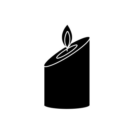Candle icon vector. lighting illustration sign. Suppository symbol or logo.のイラスト素材