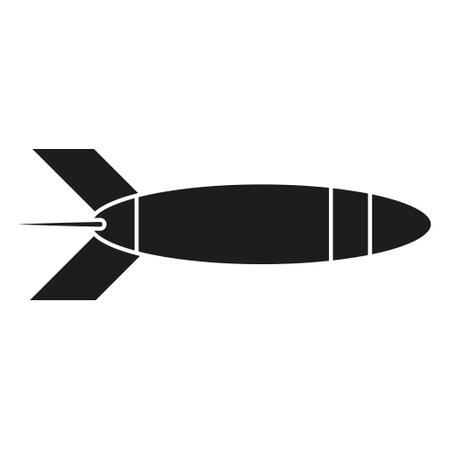 bomb icon vector. rocket illustration sign. weapon symbol. war logo.のイラスト素材