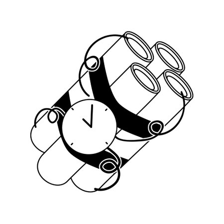 Dynamite vector icon. Bomb illustration sign. Explosive symbol. Explosion logo.のイラスト素材