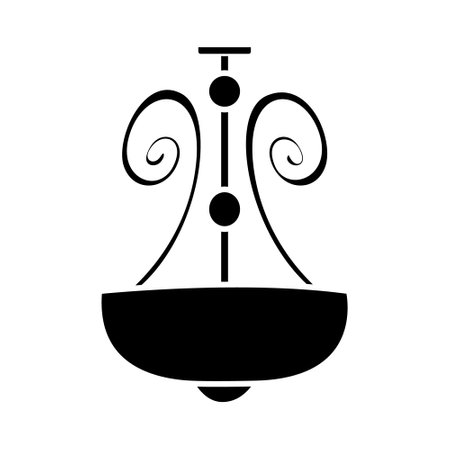 Chandelier icon vector. luster illustration sign. luster symbol or logo.のイラスト素材