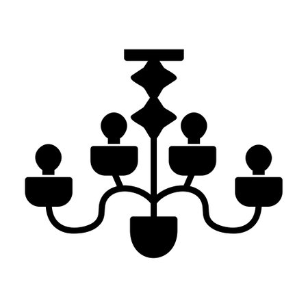 Chandelier icon vector. luster illustration sign. luster symbol or logo.のイラスト素材