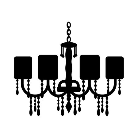 Chandelier icon vector. luster illustration sign. luster symbol or logo.のイラスト素材