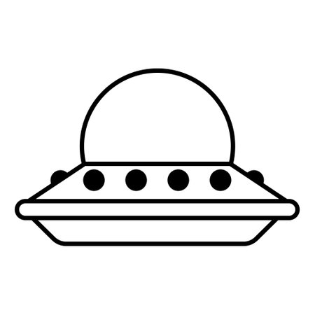 Ufa icon vector. Flying saucer illustration sign. Alien symbol or logo.のイラスト素材