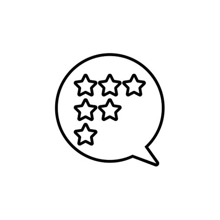 Rating icon vector. Grade illustration sign. Review symbol. comment logo.のイラスト素材