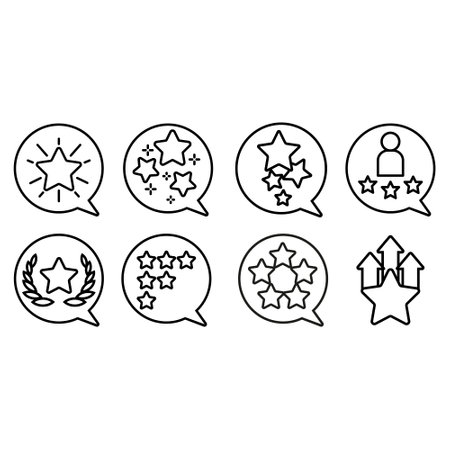 Rating icon vector. Grade illustration sign. Review symbol. comment logo.のイラスト素材