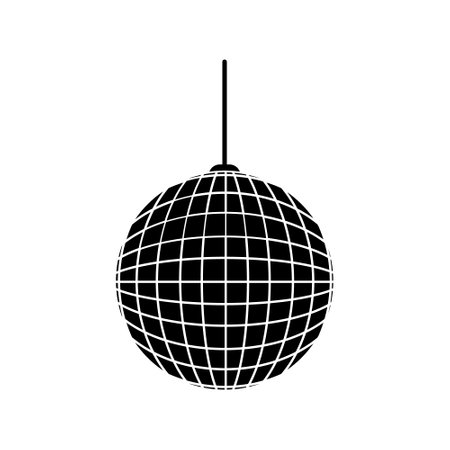 Disco ball vector icon. dancing illustration sign. party symbol or logo.のイラスト素材