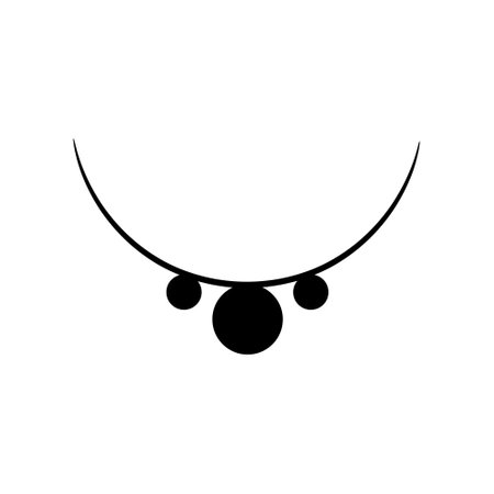 pearl icon vector. Necklace illustration sign. jewel symbol. gem logo.のイラスト素材