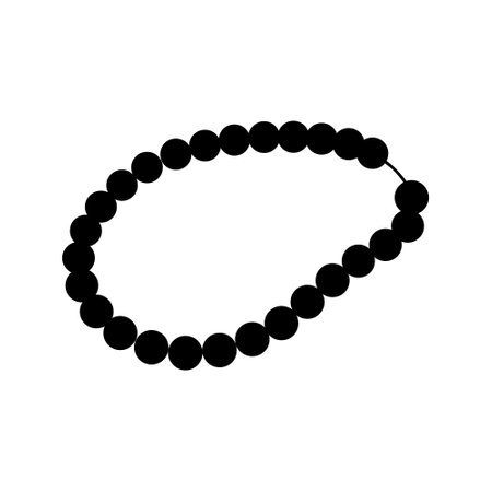 pearl icon vector. Necklace illustration sign. jewel symbol. gem logo.のイラスト素材