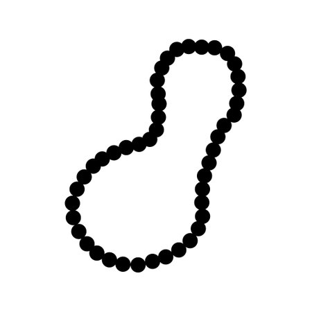 pearl icon vector. Necklace illustration sign. jewel symbol. gem logo.のイラスト素材