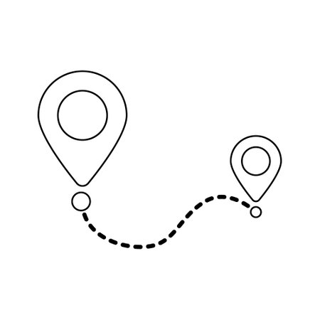 route icon vector. Delivery illustration sign. Post symbol or logo.のイラスト素材