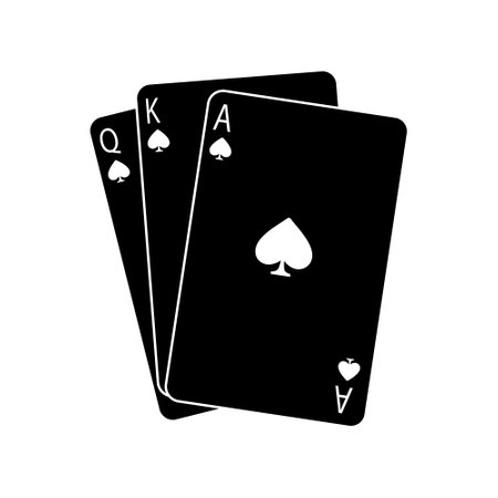 Playing cards vector icon. poker illustration sign. casino symbols. gambling logo.のイラスト素材