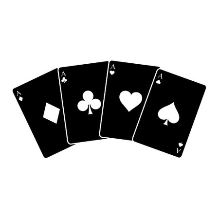 Playing cards vector icon. poker illustration sign. casino symbols. gambling logo.のイラスト素材