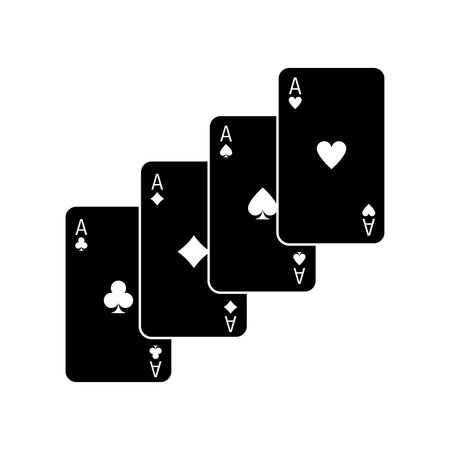 Playing cards vector icon. poker illustration sign. casino symbols. gambling logo.