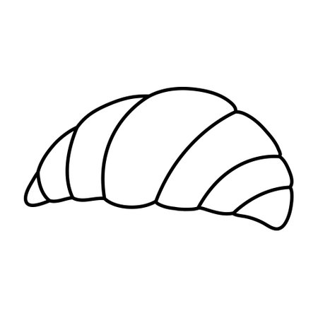 Croissant icon vector. Cake illustration sign. dessert symbol. sweet logo.のイラスト素材