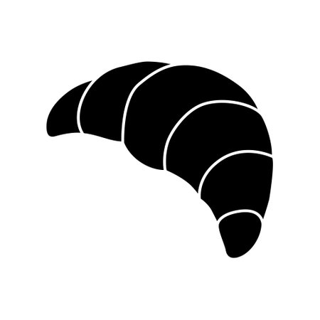 Croissant icon vector. Cake illustration sign. dessert symbol. sweet logo.のイラスト素材