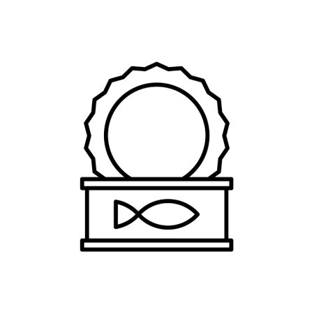 Canned food icon vector. Stew illustration sign. long-term food symbol or logo.のイラスト素材
