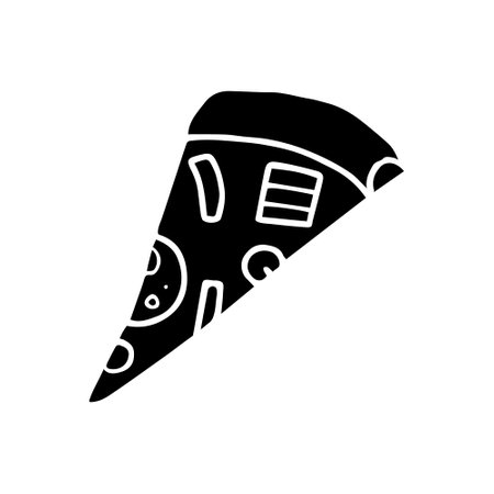 Pizza vector icon. Pizzeria illustration sign. fast food symbol. food logo.のイラスト素材