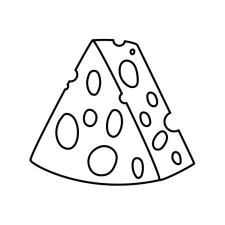 Cheese vector icon. Milk product illustration sign. food symbol. Cheese farm logo.のイラスト素材