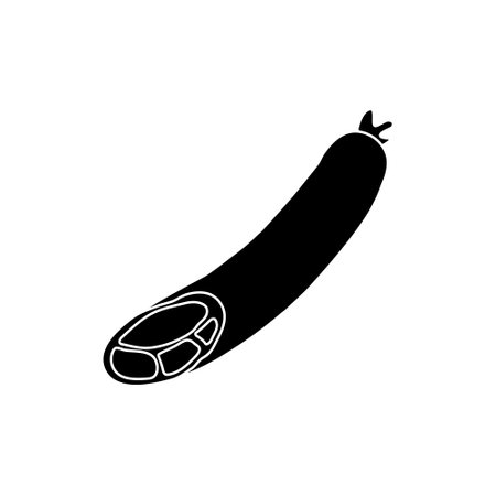 Sausages icon vector. Meat products illustration sign. BBQ symbol or logo.のイラスト素材