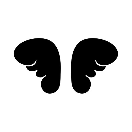Angel wings icon vector. fly illustration sign collection. pilot symbol. wings logo.のイラスト素材