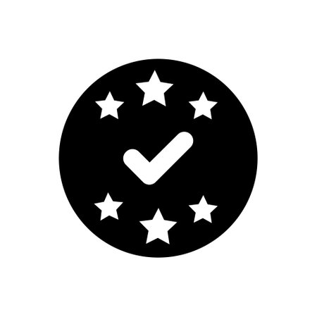 quality icon vector. Guaranteed illustration sign. Certified symbol or logo.のイラスト素材