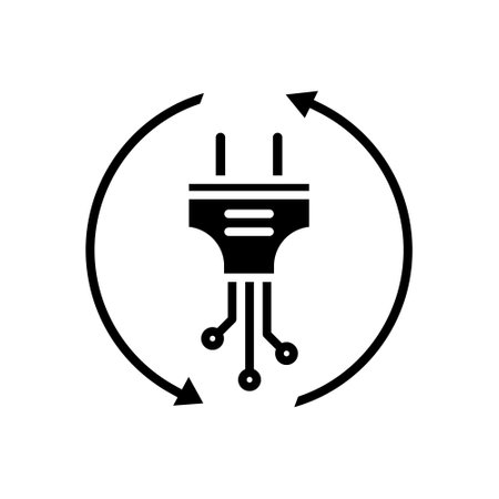 Renewable energy vector icon. green energy illustration sign. Electricity symbol.のイラスト素材