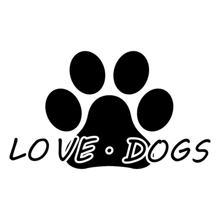 Love Dog icon. Love dog illustration sign. Peace dog symbol.のイラスト素材