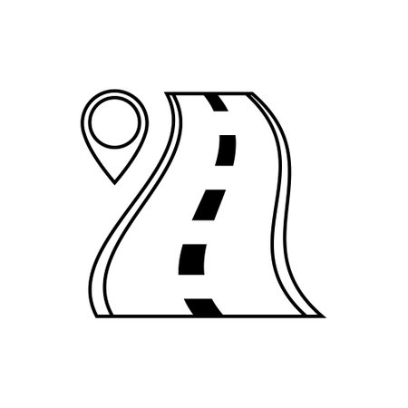 Route icon vector. road illustration sign. journey symbol. navigation logo.のイラスト素材