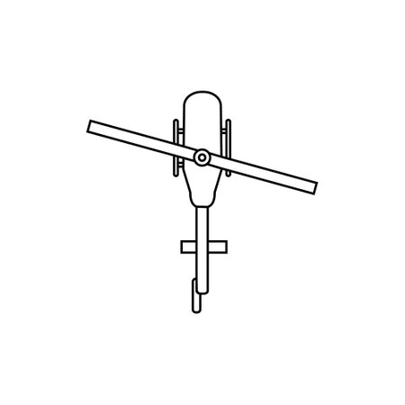Helicopter vector icon. aircraft illustration sign. fly symbol. airline logo isolated on white background.のイラスト素材