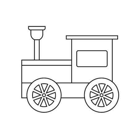 train toy icon over white background, flat design, vector illustration.のイラスト素材