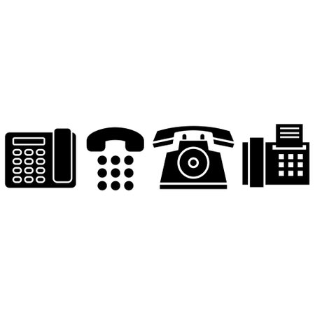 office phone icon vector set. call illustration sign collection. telephone symbol.のイラスト素材