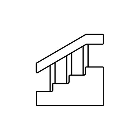 Stair vector icon. staircase illustration sign. ladder symbol or logo.のイラスト素材
