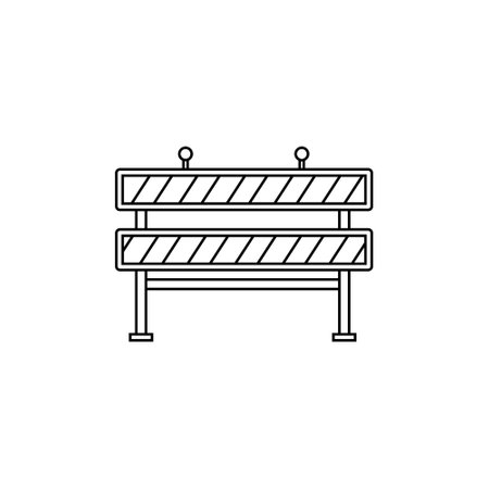 Fence icon vector. paling illustration sign. fencing symbol. hedge logo.のイラスト素材