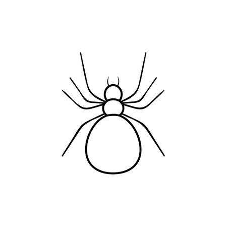 Spider vector icon. halloween illustration sign. insect symbol. spiderweb logo.のイラスト素材
