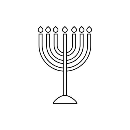 Candle stick icon vector. menorah illustration sign. candle symbol or logo.のイラスト素材