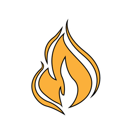 fire icon vector. flame illustration sign. light sign or symbol.のイラスト素材
