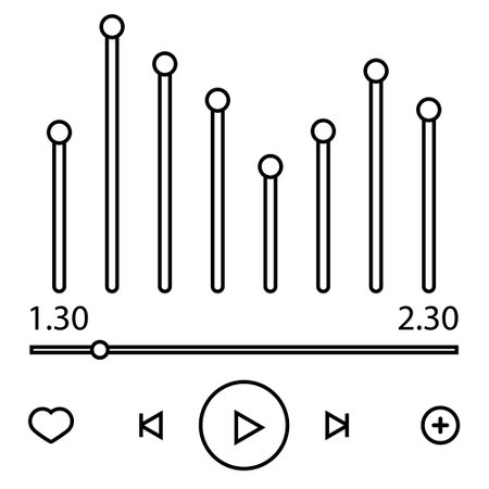 Music Player vecor icon. Audio Control Buttons illustration sign ur symbol.のイラスト素材