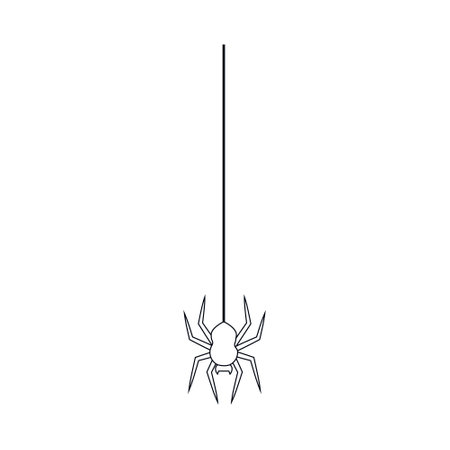 Spider icon vector. halloween illustration sign. web symbol cobweb logo.のイラスト素材