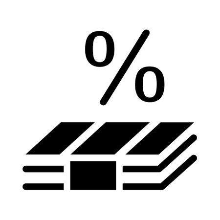 commission icon vector. percent illustration sign. tax symbol or logo.のイラスト素材