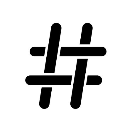 Hash tag icon vector. group illustration sign. label symbol or logo.のイラスト素材