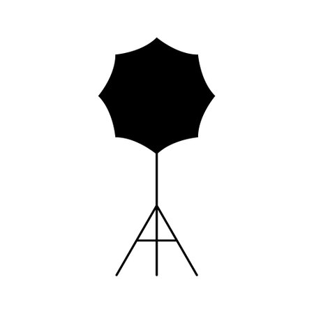 Studio light icon vector. Photo studio illustration sign. Consecration symbol or logo.のイラスト素材